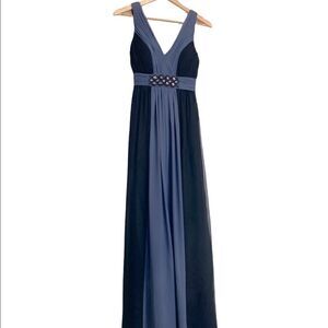 Black Tie Oleg Cassini Vintage Silk Gown Size 6